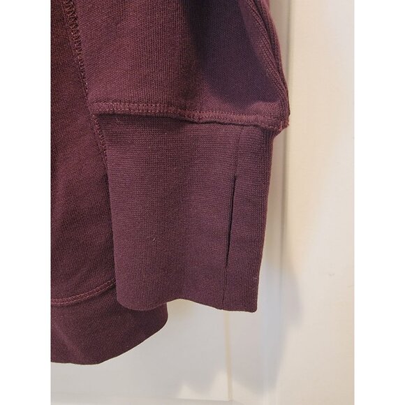 Sweaty Betty AFTER CLASS Black-Cherry Purple Longline Sweatshirt Women's Sz S - Picture 6 of 10